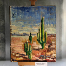 Load image into Gallery viewer, Original Cactus Painting on board
