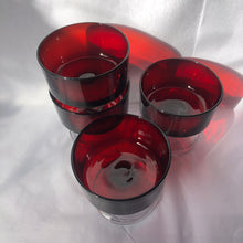 Load image into Gallery viewer, Red French Luminarc dishes or coupes - 1970s
