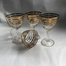 Load image into Gallery viewer, Gold Banded Aperitif Glasses - 4
