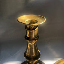 Load image into Gallery viewer, Short Brass Candlesticks ~ pair
