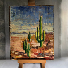 Load image into Gallery viewer, Original Cactus Painting on board
