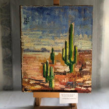 Load image into Gallery viewer, Original Cactus Painting on board
