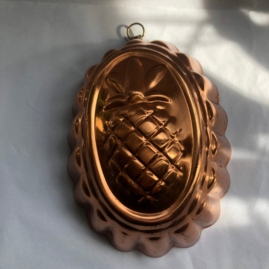 Vintage Portuguese Copper Pineapple Mould