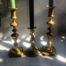 Load image into Gallery viewer, Victorian Brass Candlesticks ~ pair
