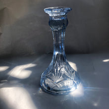 Load image into Gallery viewer, Art Deco Sky Blue Glass Candlestick
