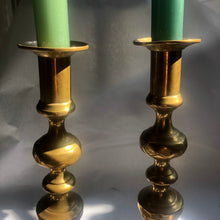 Load image into Gallery viewer, Victorian Brass Candlesticks ~ pair
