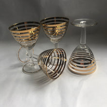 Load image into Gallery viewer, Gold Banded Aperitif Glasses - 4
