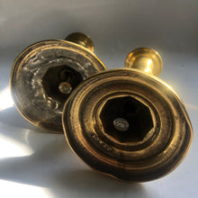 Load image into Gallery viewer, Short Brass Candlesticks ~ pair
