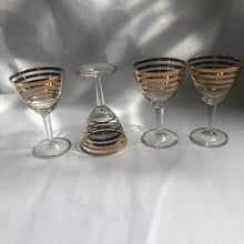 Load image into Gallery viewer, Gold Banded Aperitif Glasses - 4
