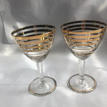 Load image into Gallery viewer, Gold Banded Aperitif Glasses - 4
