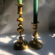 Load image into Gallery viewer, Victorian Brass Candlesticks ~ pair
