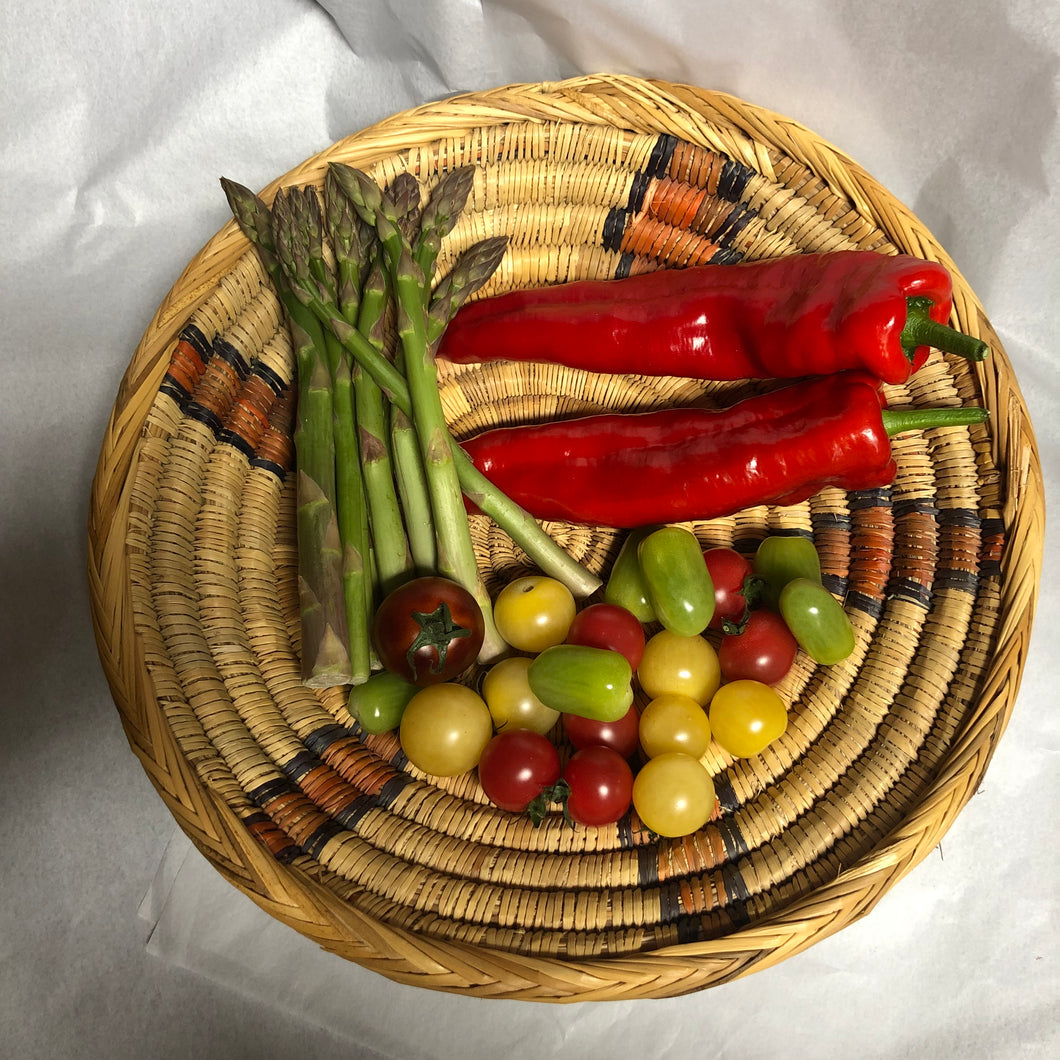 Vintage Seagrass Woven Basket