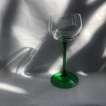 Load image into Gallery viewer, Luminarc Green Stem Glasses - 1970s
