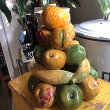 Load image into Gallery viewer, Portuguese majolica fruit tower
