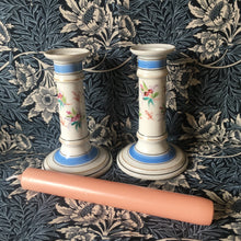 Load image into Gallery viewer, Victorian Porcelain Candlesticks ~pair
