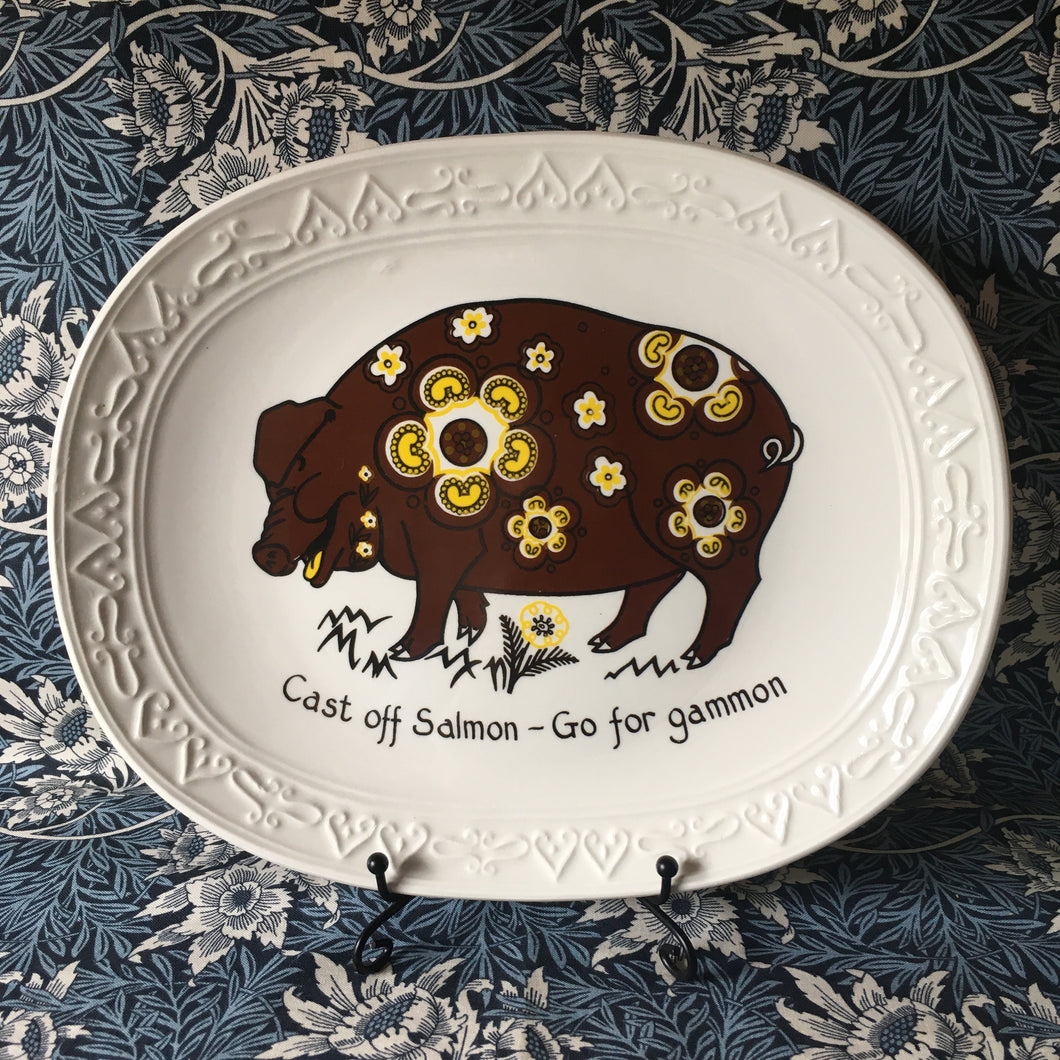 Barratts Porkers Pig plate - 1970s