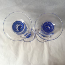 Load image into Gallery viewer, Hand~blown studio art glass candlesticks signed
