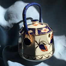 Load image into Gallery viewer, Ceramic caddy with wicker handle
