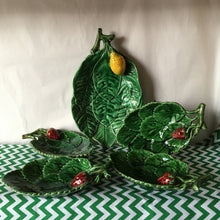 Load image into Gallery viewer, Portuguese majolica 5 piece fruit set
