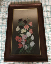 Load image into Gallery viewer, Sweetpeas -  original painting by CM Lofts dated 1910
