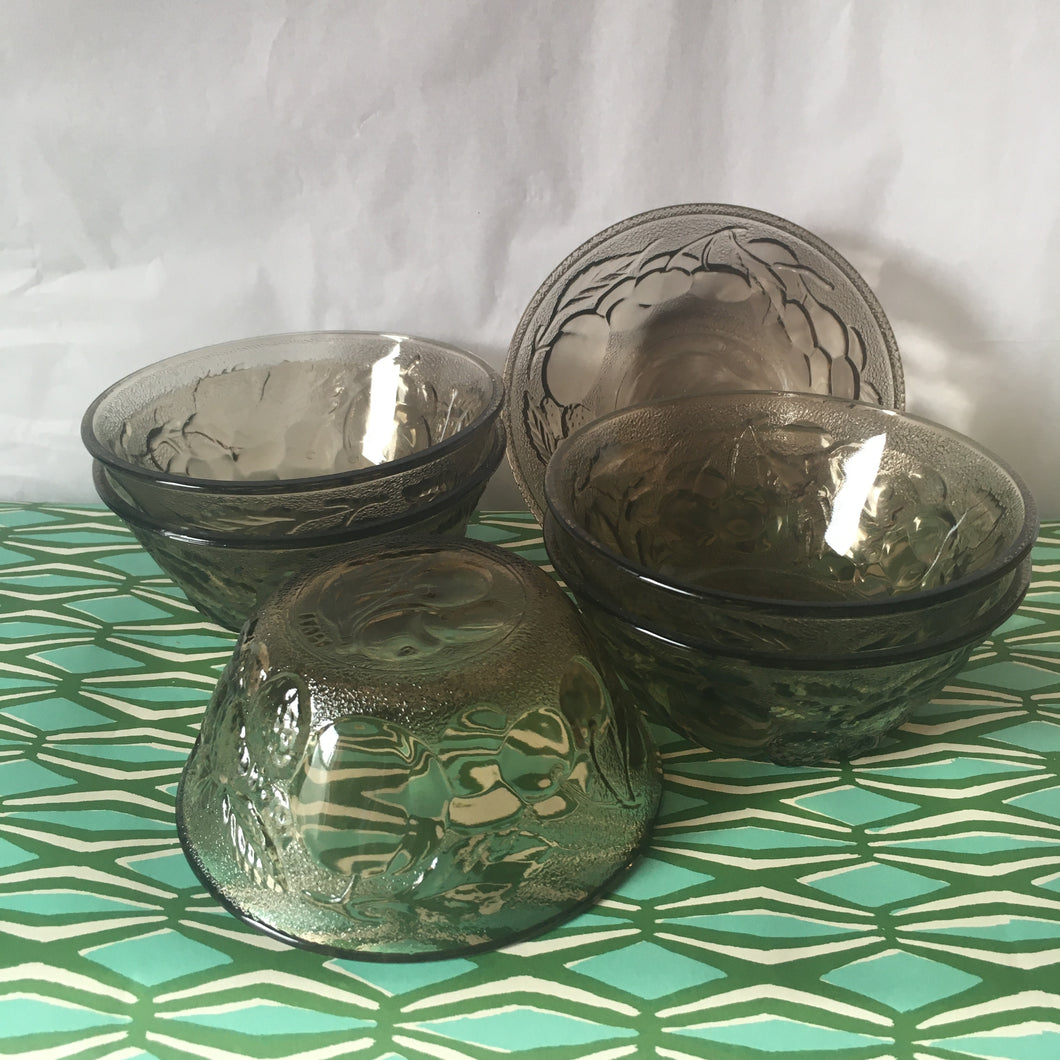 Italian glass fruit bowls  - set of six