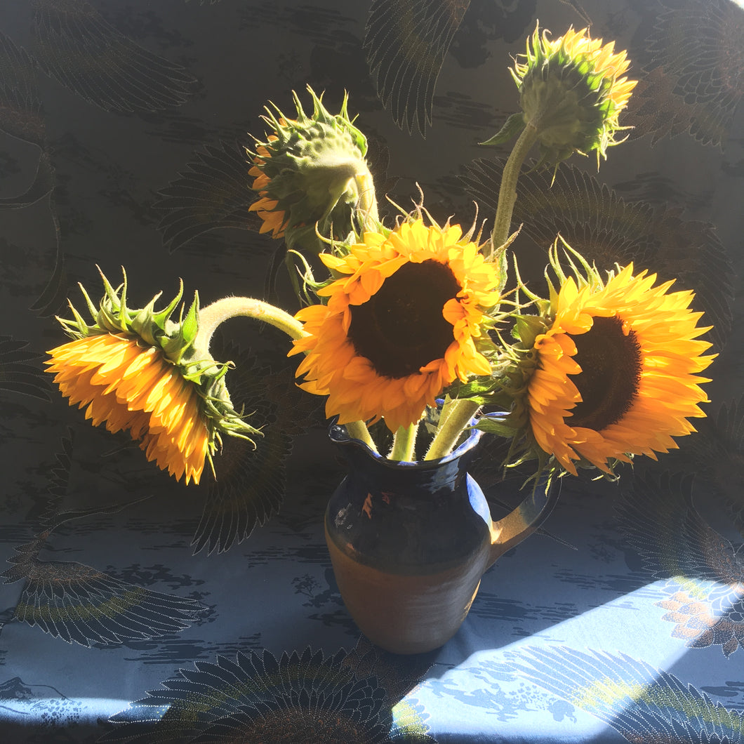 Rustic Van Gogh Sunflower Vase