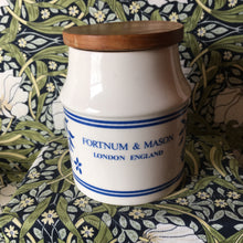 Load image into Gallery viewer, Blue and Cream Fortnum and Mason Caddy
