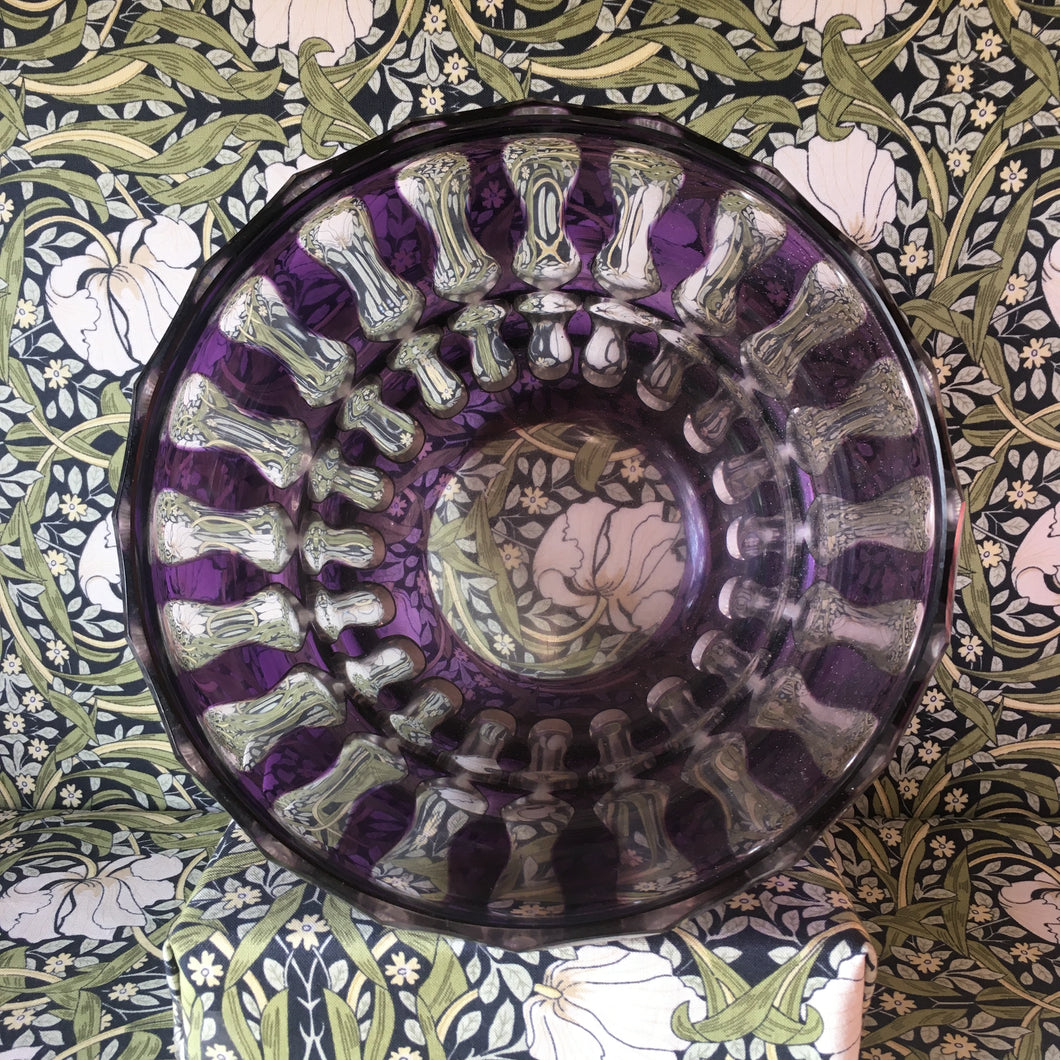 Bohemian cut glass bowl