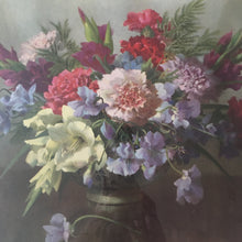 Load image into Gallery viewer, Vernon Ward Sweetpeas, Carnations and Gladioli Print
