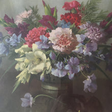 Load image into Gallery viewer, Vernon Ward Sweetpeas, Carnations and Gladioli Print
