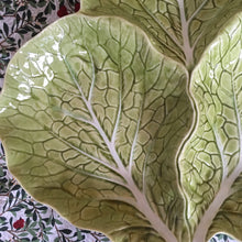 Load image into Gallery viewer, Bordallo Pinheiro Cabbage Majolica Serving Platter
