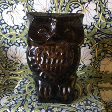 Load image into Gallery viewer, Studio pottery Moss Owl money box
