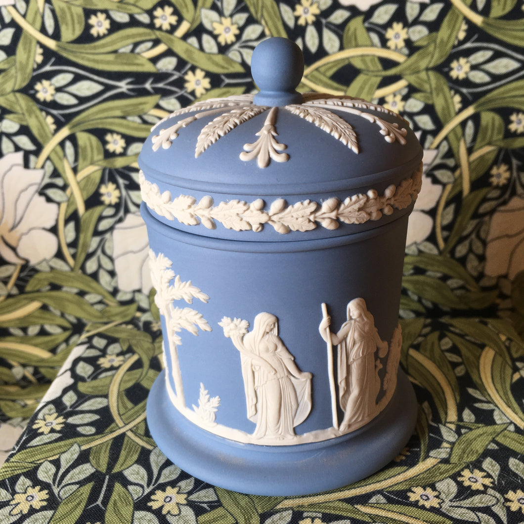 Jasperware Tobacco or Trinket pot Wedgwood - 70s