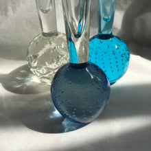 Load image into Gallery viewer, Controlled glass bubble vase trio 1970s
