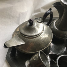 Load image into Gallery viewer, Arts &amp; Crafts Pewter Tea &amp; Coffee Set
