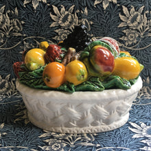 Load image into Gallery viewer, Fruit topped ceramic basket work dish
