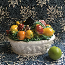 Load image into Gallery viewer, Fruit topped ceramic basket work dish
