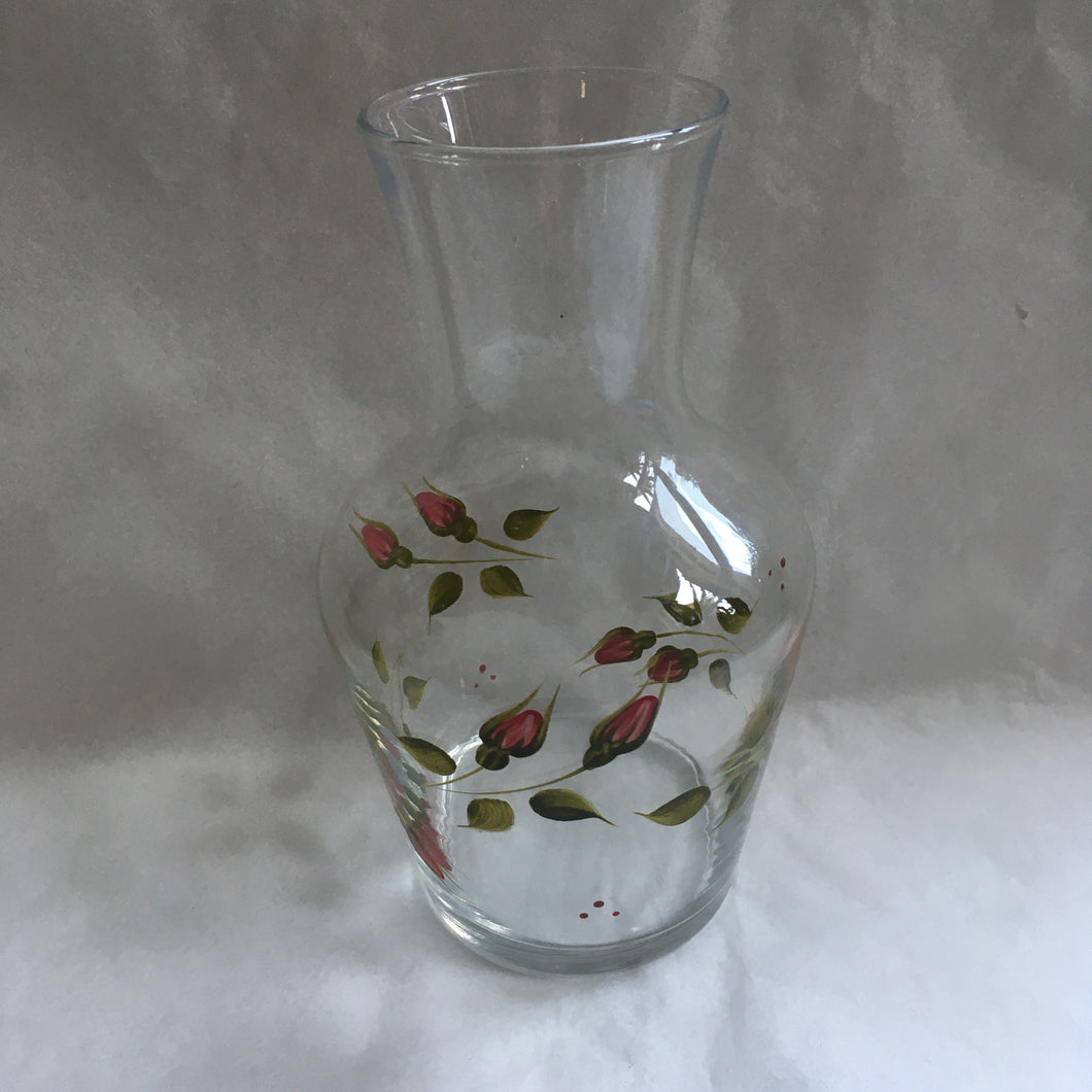 Rosebud painted carafe