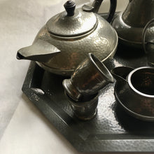 Load image into Gallery viewer, Arts &amp; Crafts Pewter Tea &amp; Coffee Set
