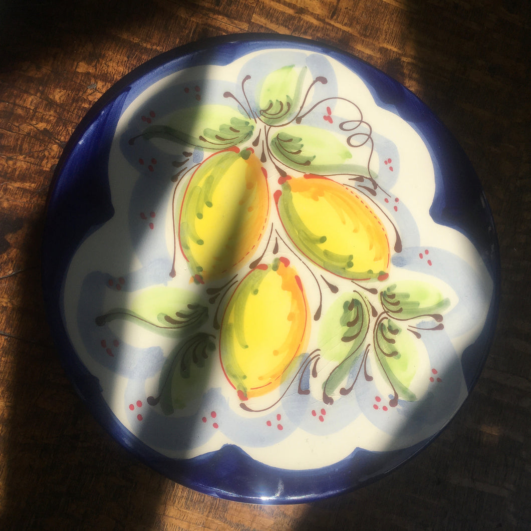 Handpainted lemon plate or stand