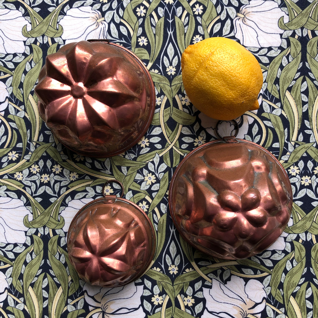 Trio of Italian Copper Moulds - for Anna